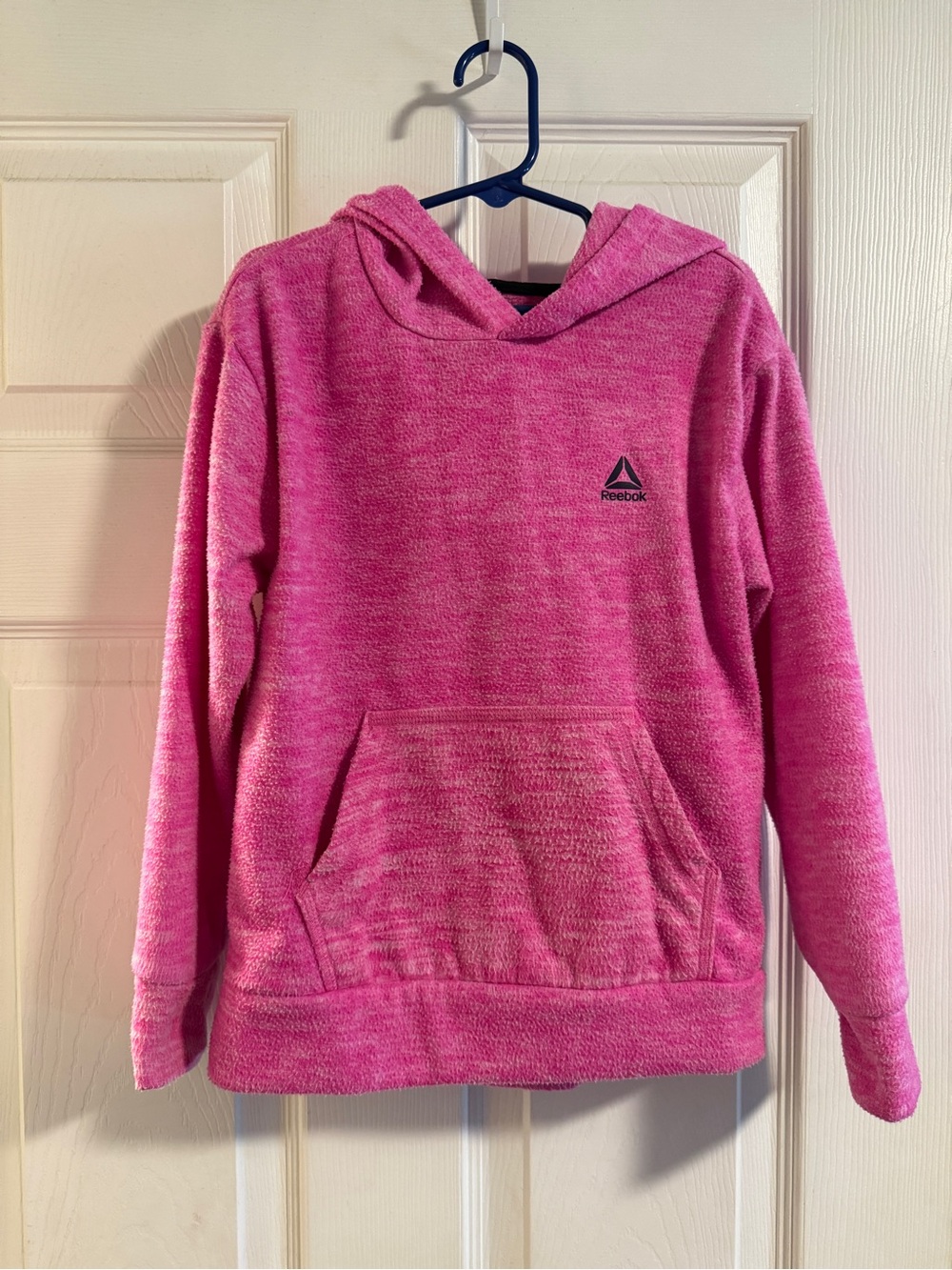 Girl’s Reebok Pink Hooded Pullover with Kangaroo Pocket
